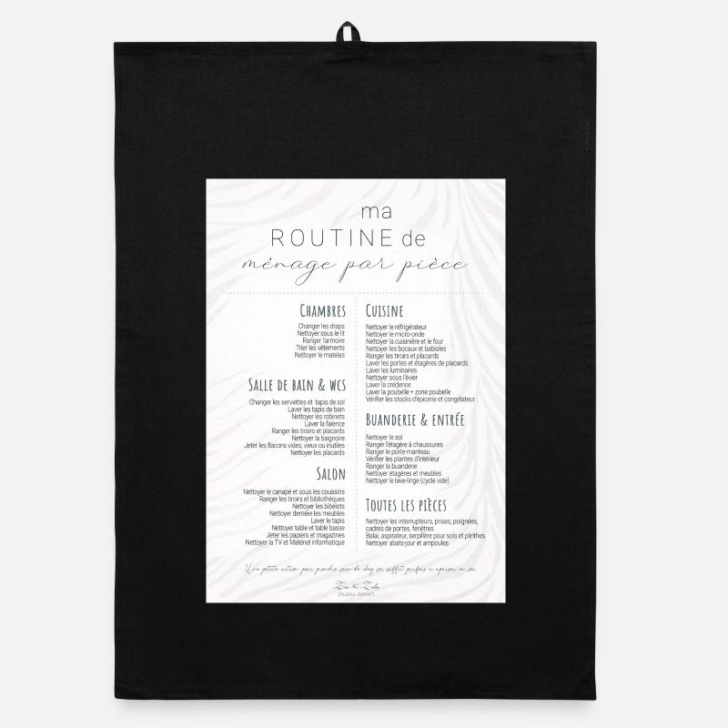 Ma routine de ménage par pièce - To do list Torchon bio