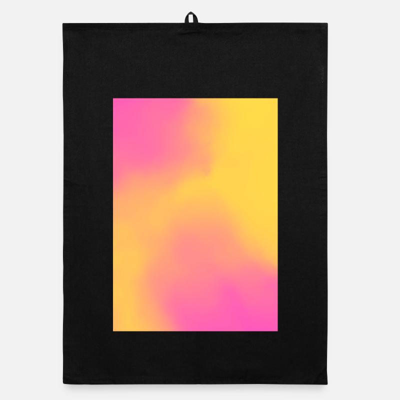 Gradient - yellow pink customizable Organic dish towel