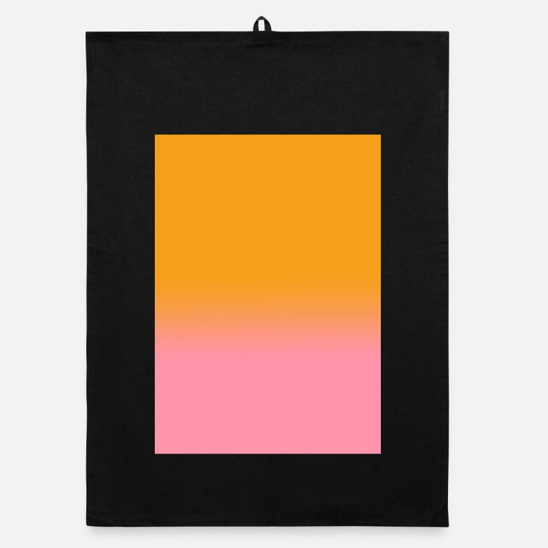 Gradient - orange pink customizable Organic dish towel