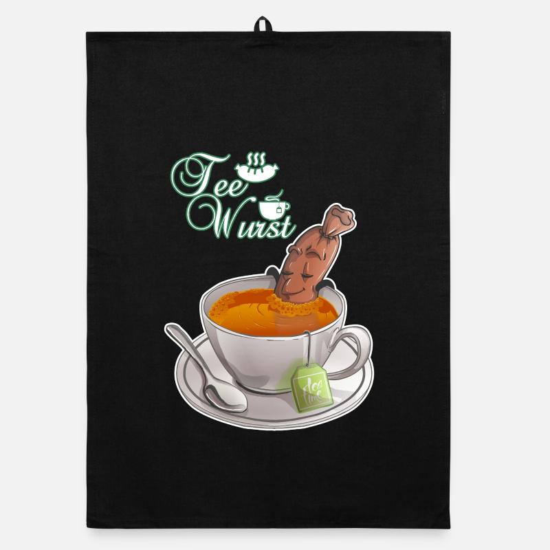 Tea sausage - Organic dish towel - black