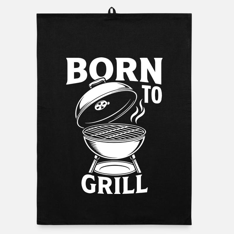 Born to Grill BBQ Grill Master Meat Gift Organic dish towel
