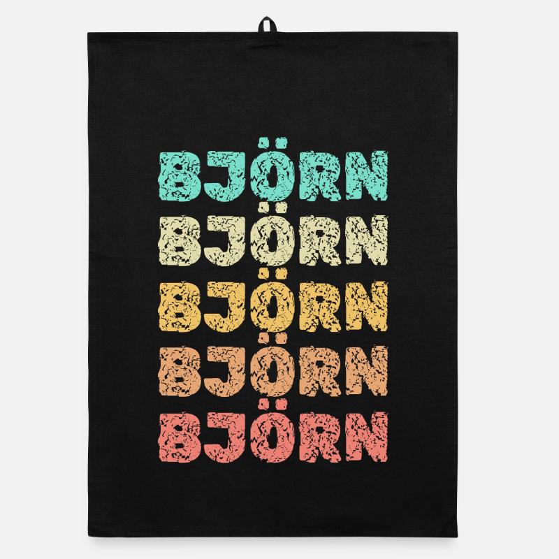 Geschenk für Bjoern Organic Geschirrtuch