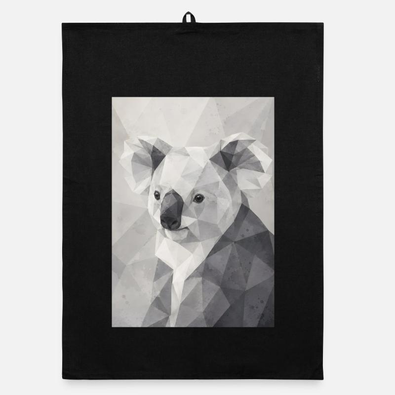 Geometrischer Koala Polygon Art  Organic Geschirrtuch
