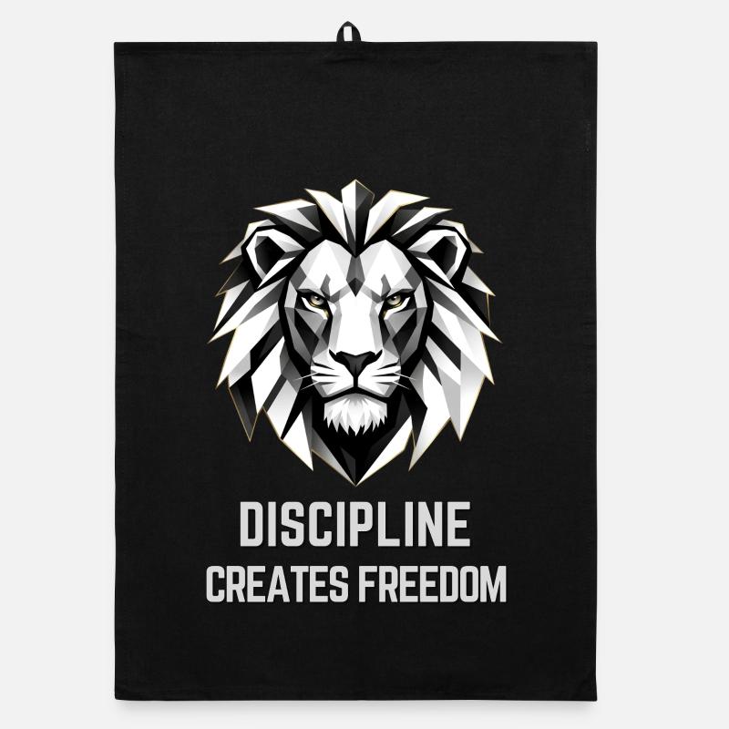 La discipline crée la liberté Lion Torchon bio