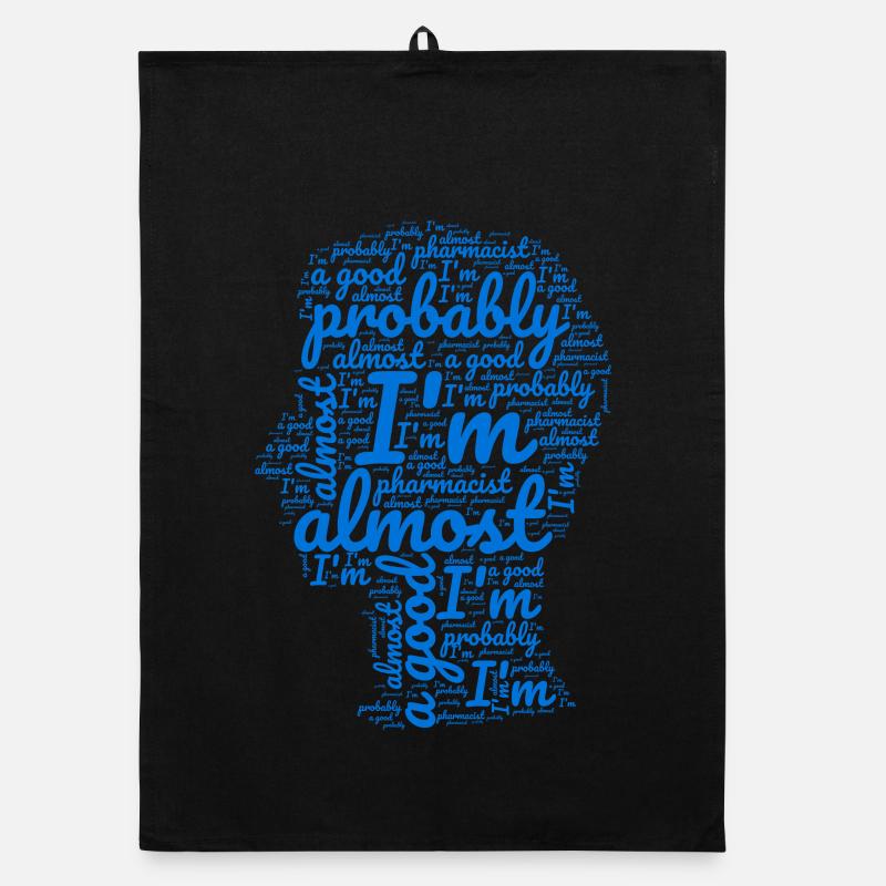 Pharmacist funny gift design. Organic dish towel