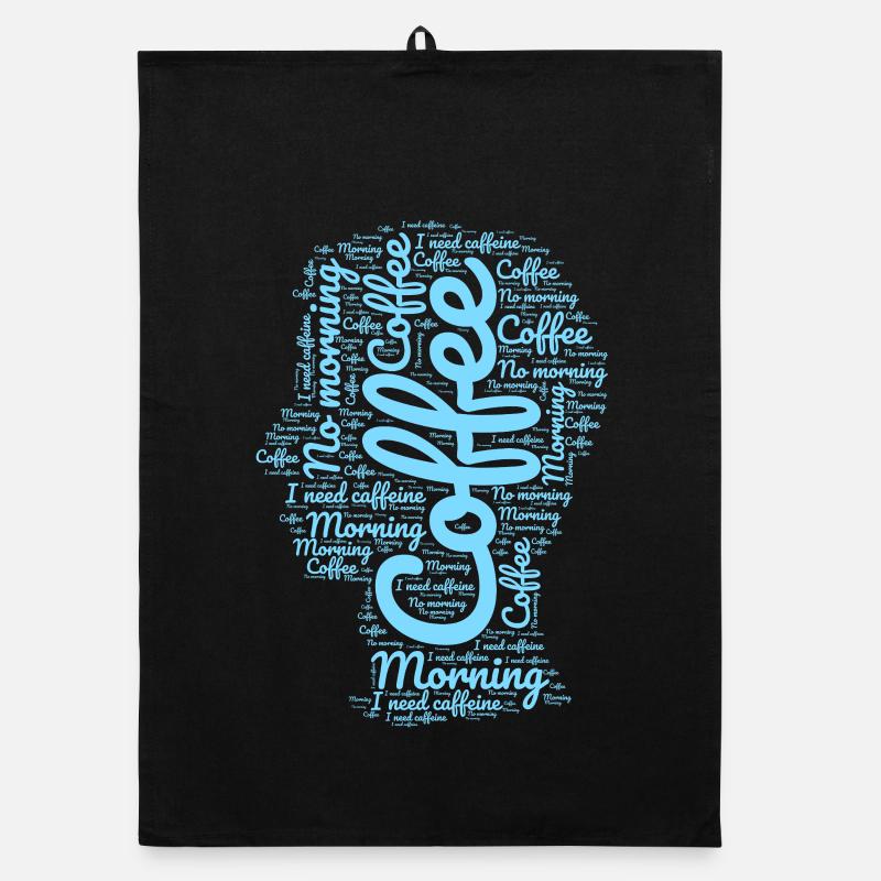 Morgenkaffee in Buchstaben Organic Geschirrtuch