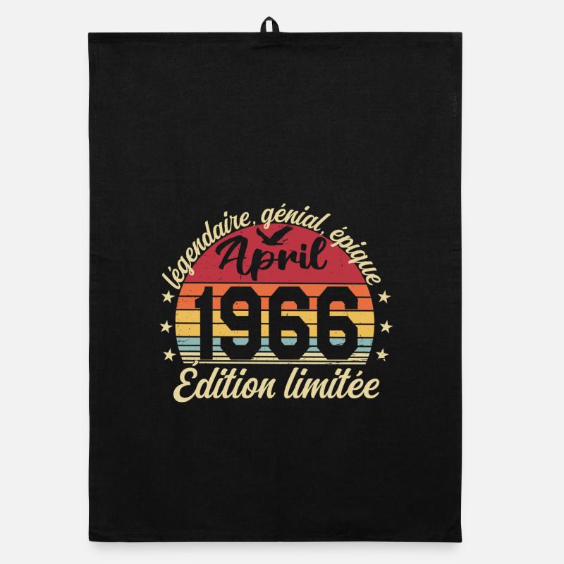 1966 April Birthday April 1966 Organic dish towel