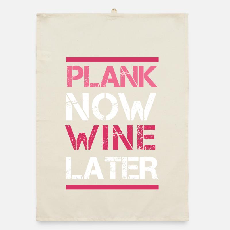 Plank Now Wein später Organic Geschirrtuch