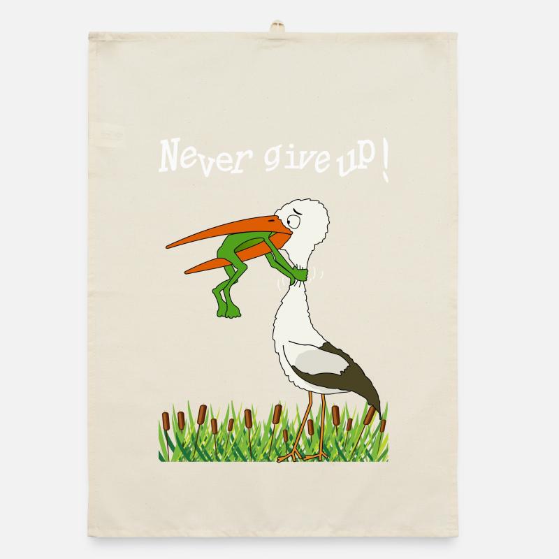 Never give up! Organic dish towel