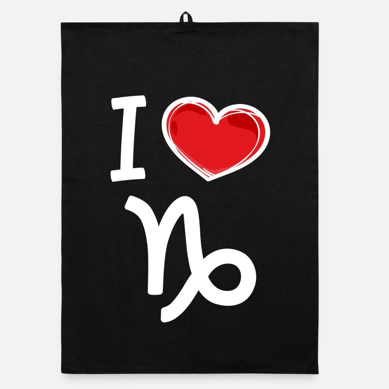 Horoscope Tides Capricorn Heart Statement Organic dish towel