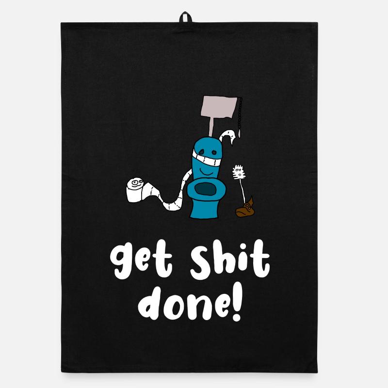 get shit done toilette klo kinder erziehung Organic Geschirrtuch