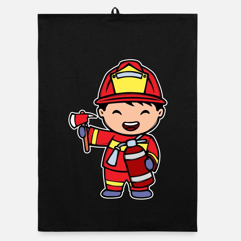 Casque d’extincteur volontaire des pompiers Torchon bio