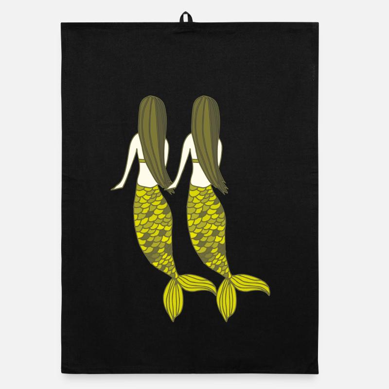 meerjungfrau 2er pack Organic Geschirrtuch