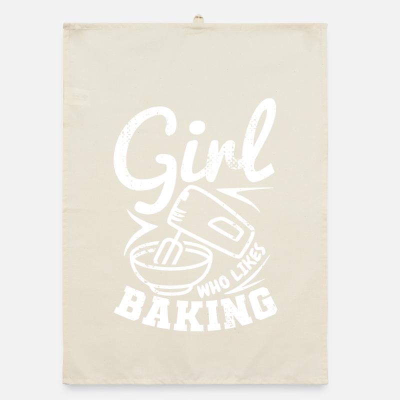 Mädchen, das gerne backt Organic Geschirrtuch