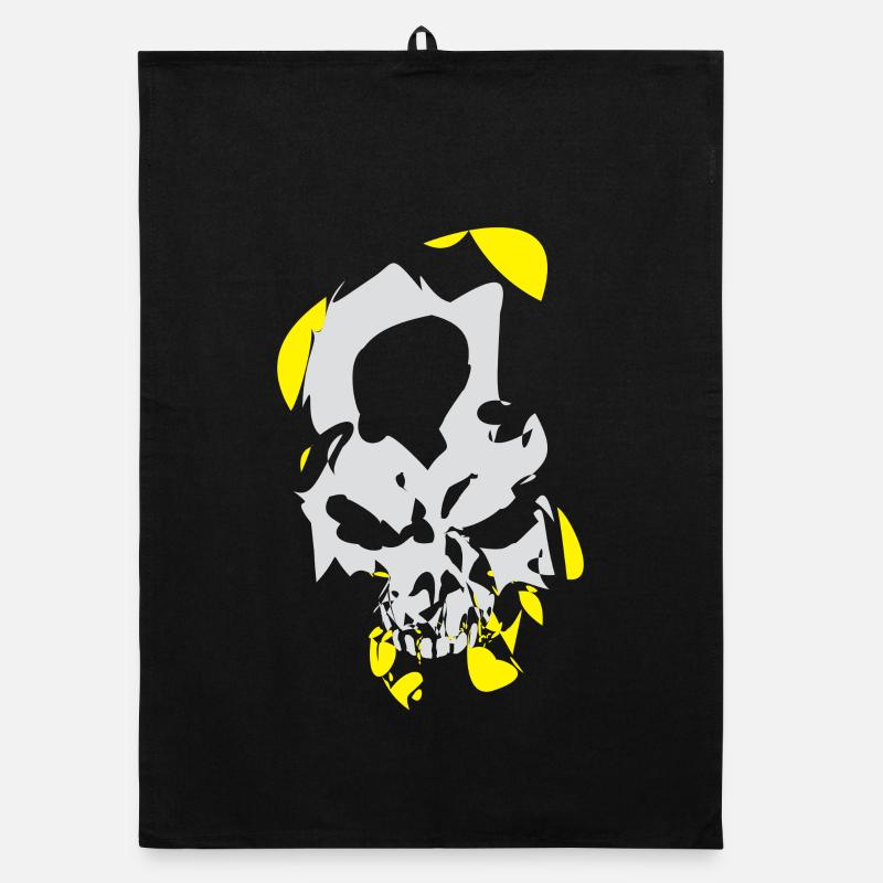 Skull 08 Organic Geschirrtuch