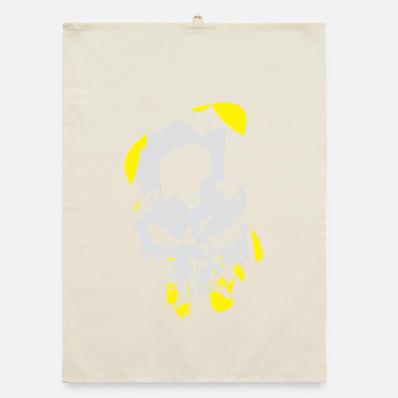 Skull 08 Organic Geschirrtuch