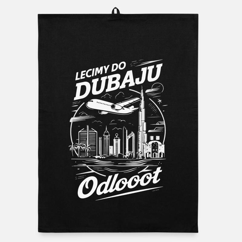 Liebe Freunde, wir fliegen nach Dubai - odlooot, dj, Dubai Organic Geschirrtuch