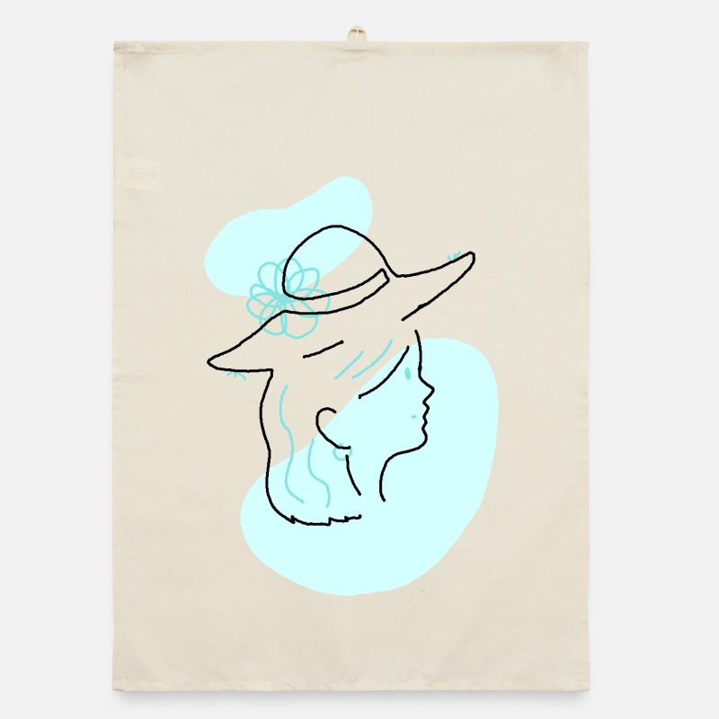 fille plage coloré Torchon bio