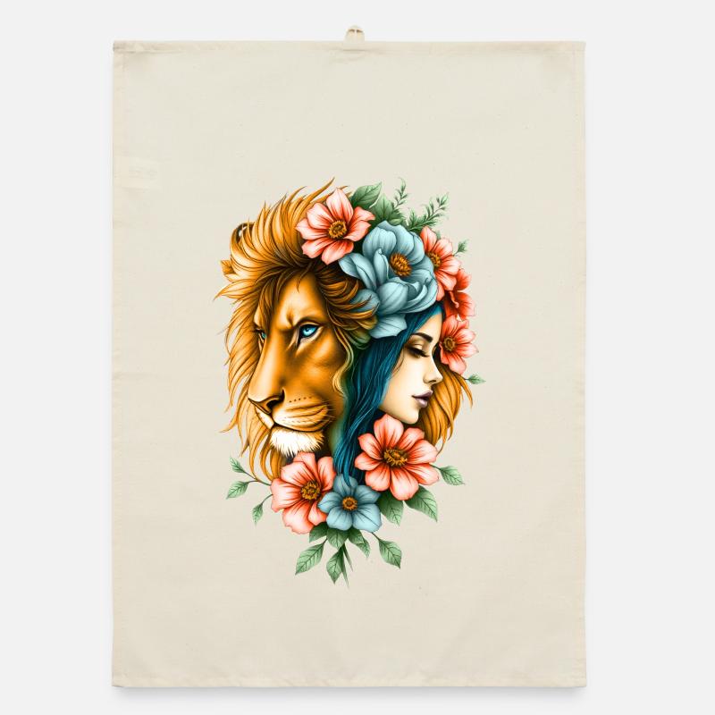 Wonderful woman whose long hair Organic dish towel