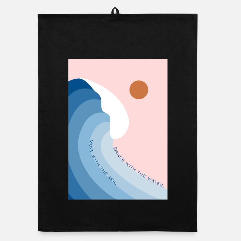 Dance with the waves Organic Geschirrtuch