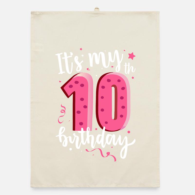 Es ist mein 10. Geburtstag Organic Geschirrtuch