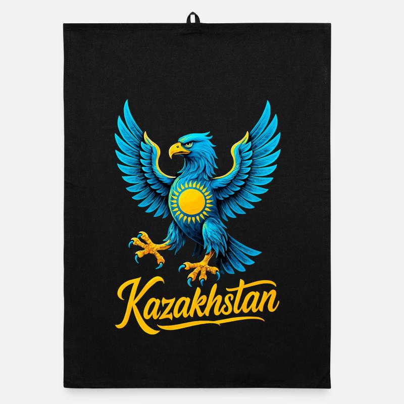 Kazakhstan aigle drapeau drapeau Cool Gift Torchon bio