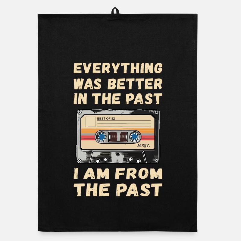 Everything was better in the old days cassette Organic dish towel