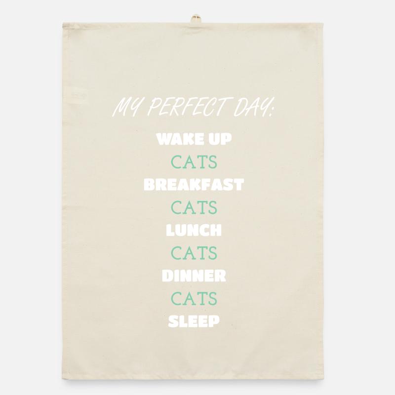 Conception de routine quotidienne de chat fantaisiste Torchon bio