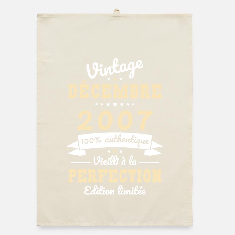 18 Year Anniversary - Vintage - December 2007 Organic dish towel