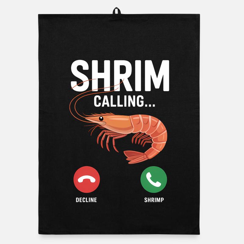 Shrim is calling - Funny Brainrot Memes Organic dish towel