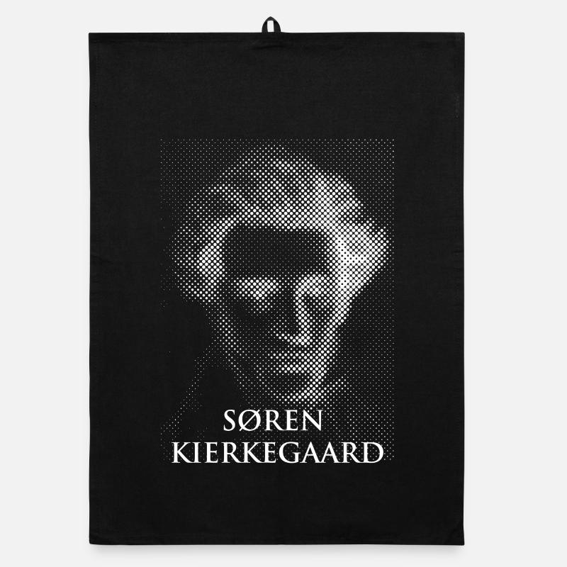 Existential Soren Kierkegaard Portrait Organic dish towel