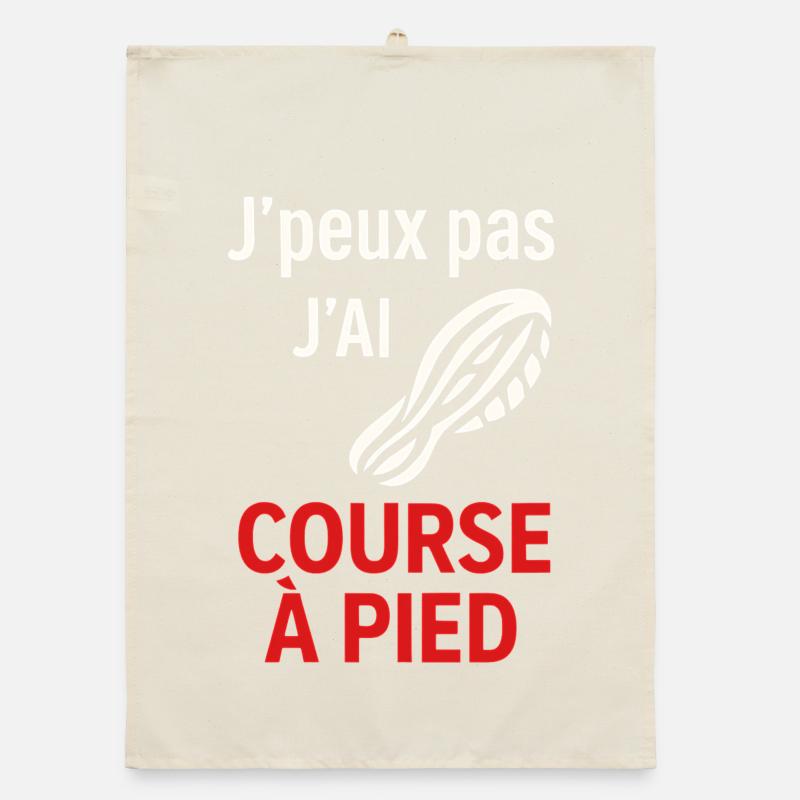 J'ai Course à Pied Pas le Temps Torchon bio