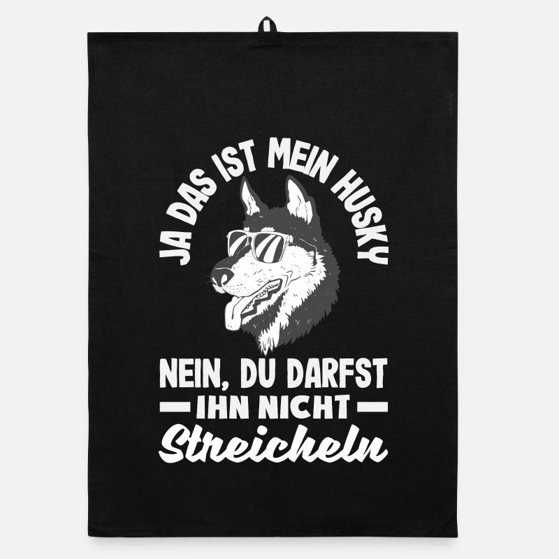 Drôle Husky Husky Propriétaire Husky Propriétaire Cadeau Torchon bio