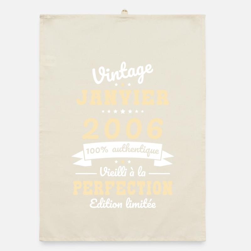 Anniversaire 20 ans - Vintage - Janvier 2006 Torchon bio