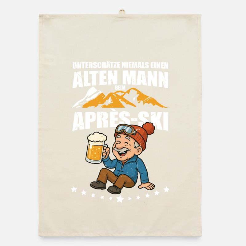 Old Man - Après-Ski Fun Gift Organic dish towel