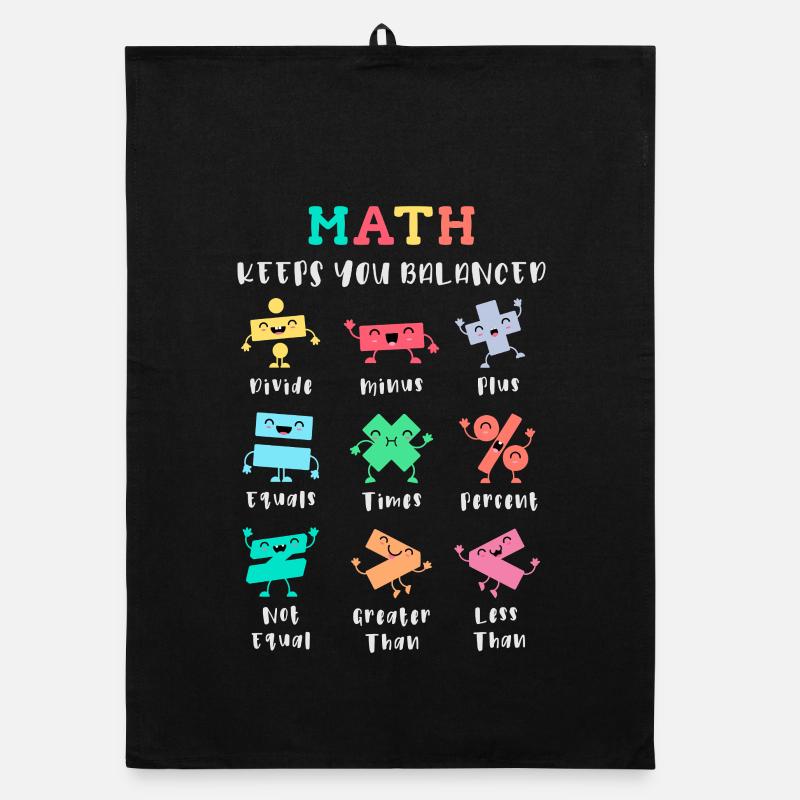 Mathe hält dich im Gleichgewicht Organic Geschirrtuch