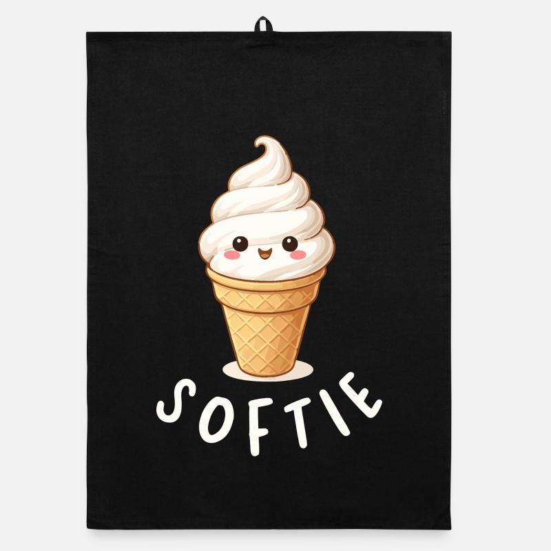 Softie. Softeis Liebe Eiscreme Statement Organic Geschirrtuch
