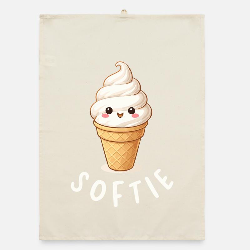 Tendre. Déclaration de glace Soft Cream Love Torchon bio