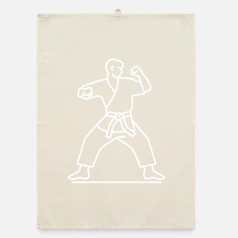 Karateka Sketch Organic dish towel