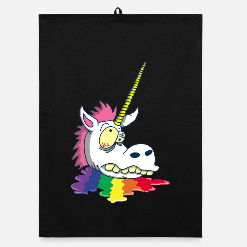 Abgetrennter Kopf eines Einhorns Organic Geschirrtuch