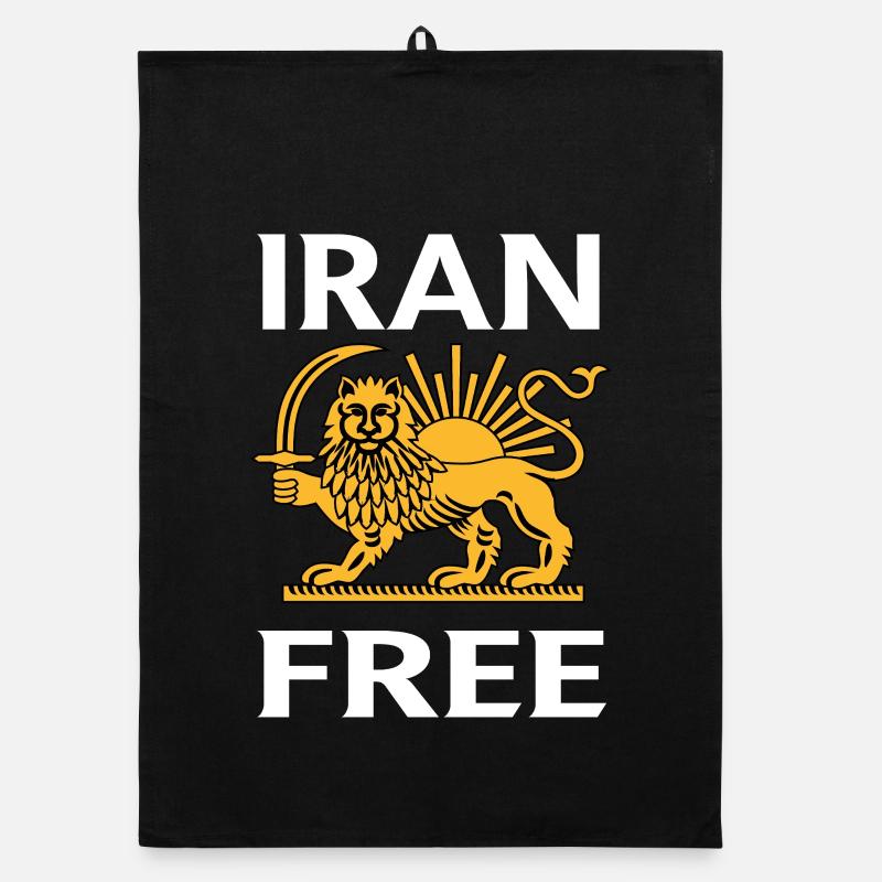 Iran-Freiheitslöwen-Motiv Organic Geschirrtuch