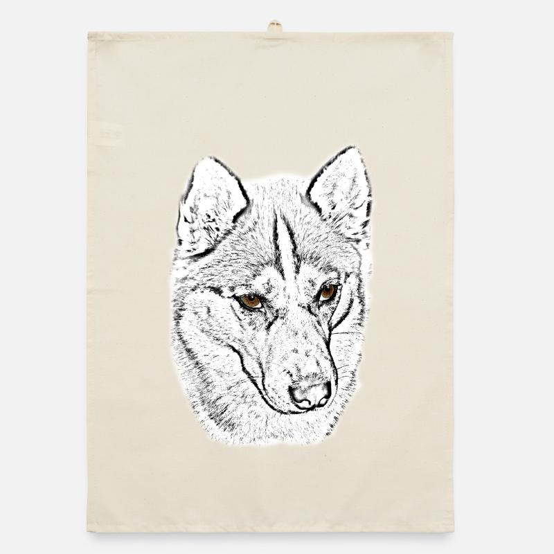 Wolfskopf Line Study Organic dish towel