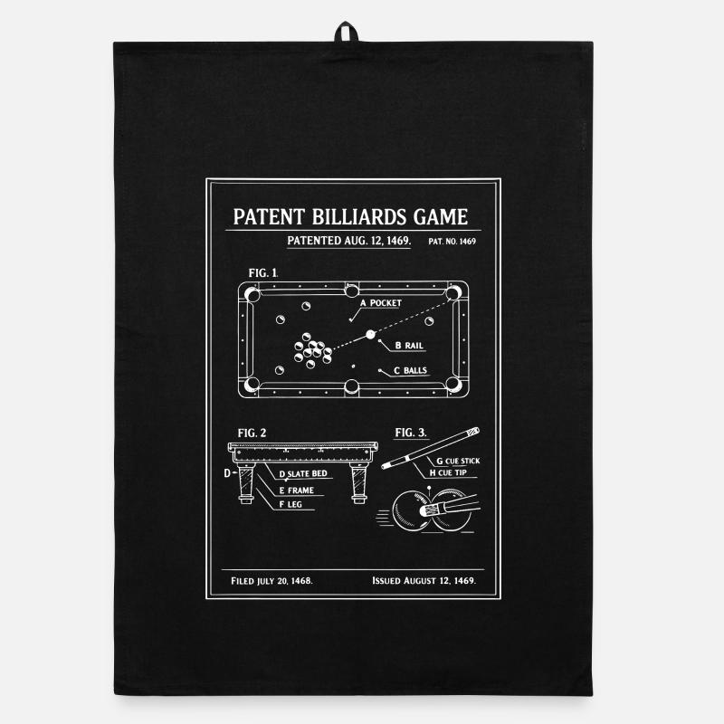 Patent-Billard-Bauplan Organic Geschirrtuch