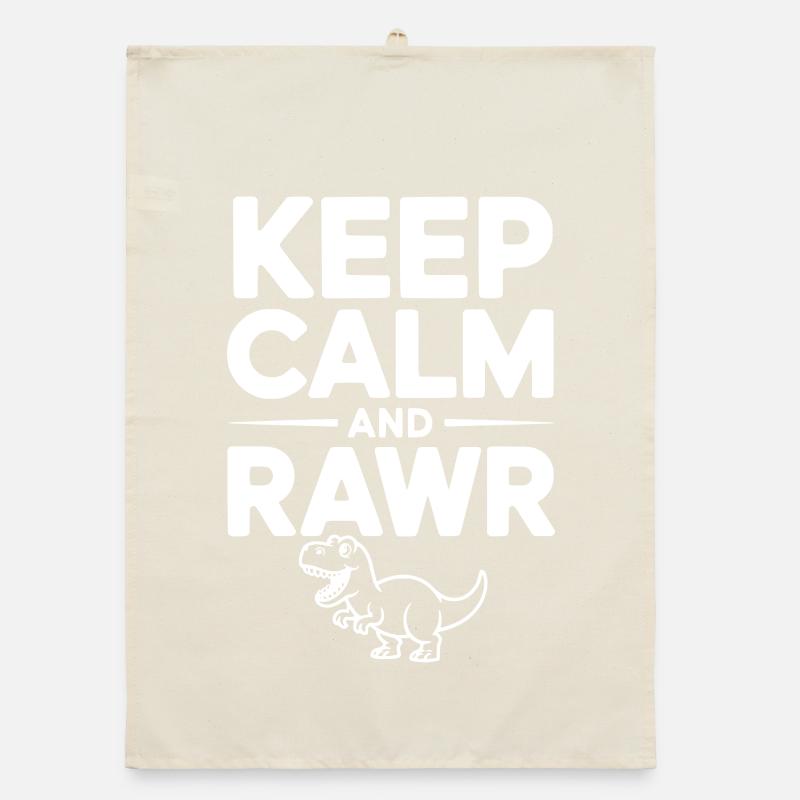 Reste calme et Rawr Torchon bio
