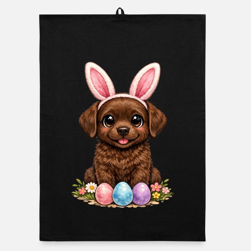 Labrador Retriever brun Labbi chocolat de Pâques Torchon bio