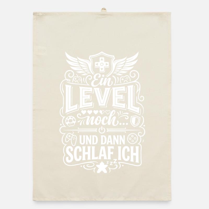 Ein Level noch Gaming Typografie Organic Geschirrtuch