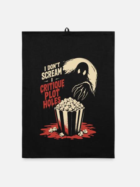 Critique Plot Holes Horror - Organic dish towel - black - Front