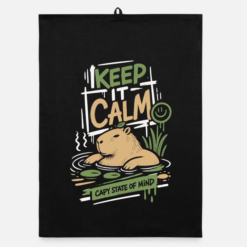 Keep It Calm Capy State Mind Organic Geschirrtuch