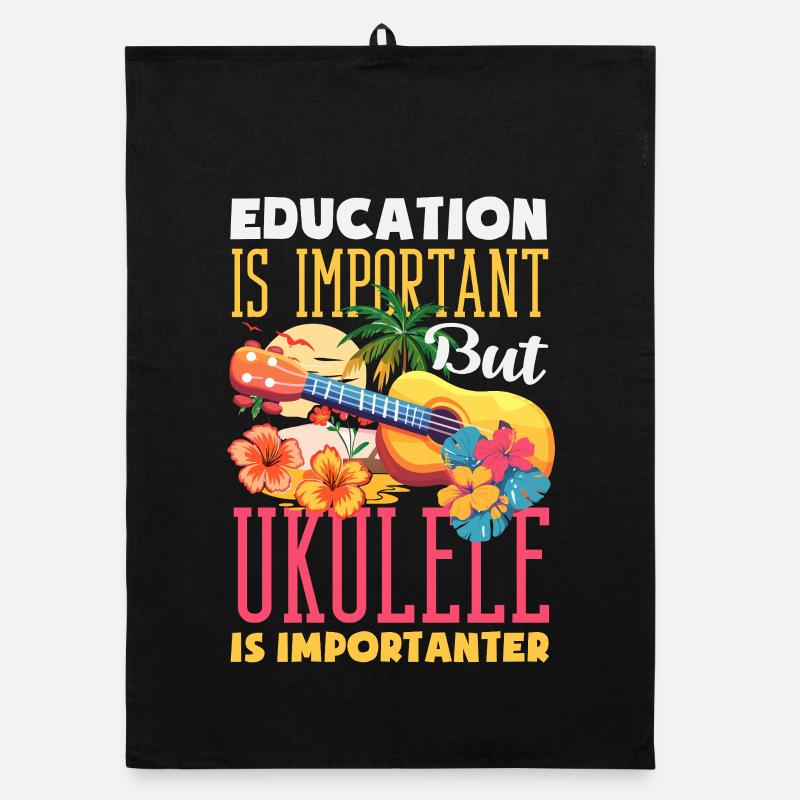 It Is A Good Day To Play Ukulele Hawaii Musician Organic dish towel