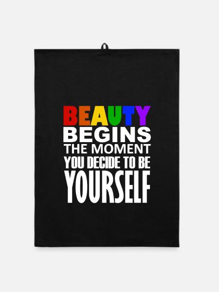 LGBTQIA+ - Organic Geschirrtuch - Schwarz - Vorne